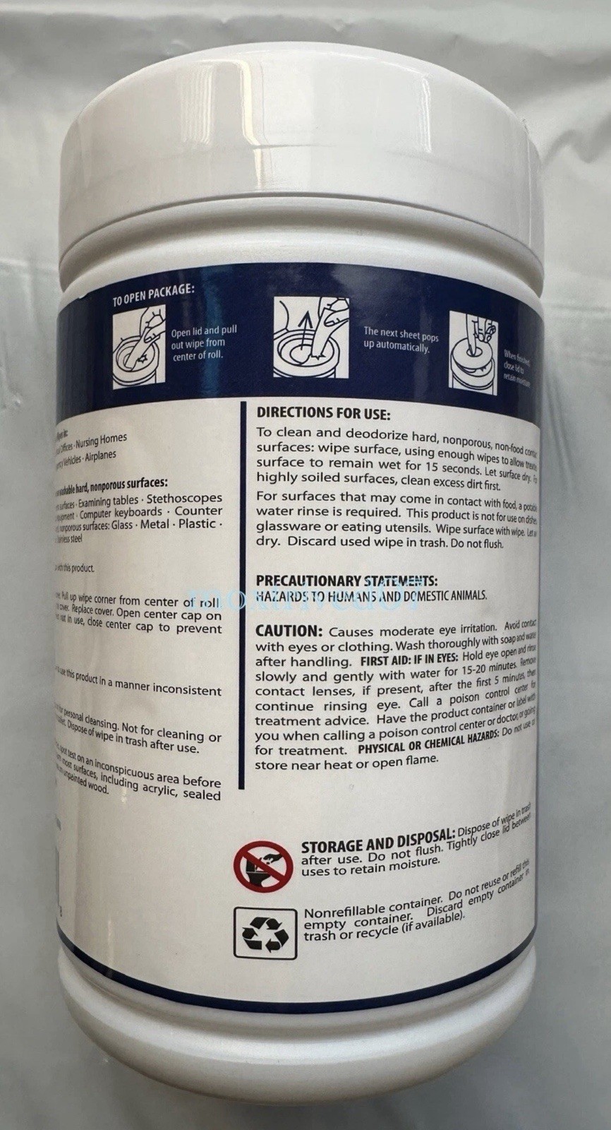 6 Multi Purpose Surface Cleaning Wipes Clean & Deodorize Bleach Free 480 Wipes