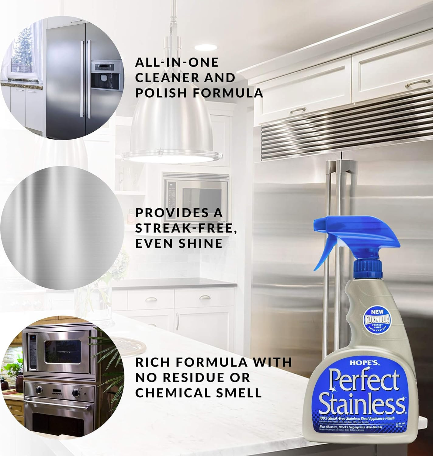 Perfect Stainless, Perfect Granite, and Perfect Sink Cleaner Bundle, Streak Free