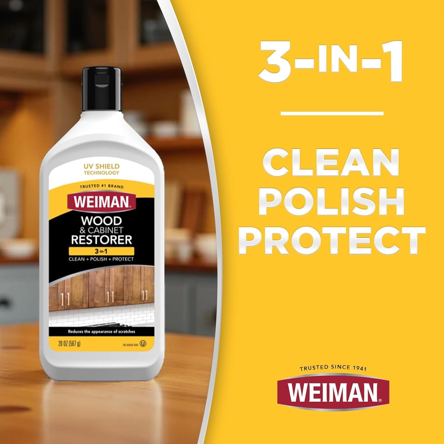 Restore & Protect All Wood Surfaces with 3-In-1 Cleaner and Polish Bundle