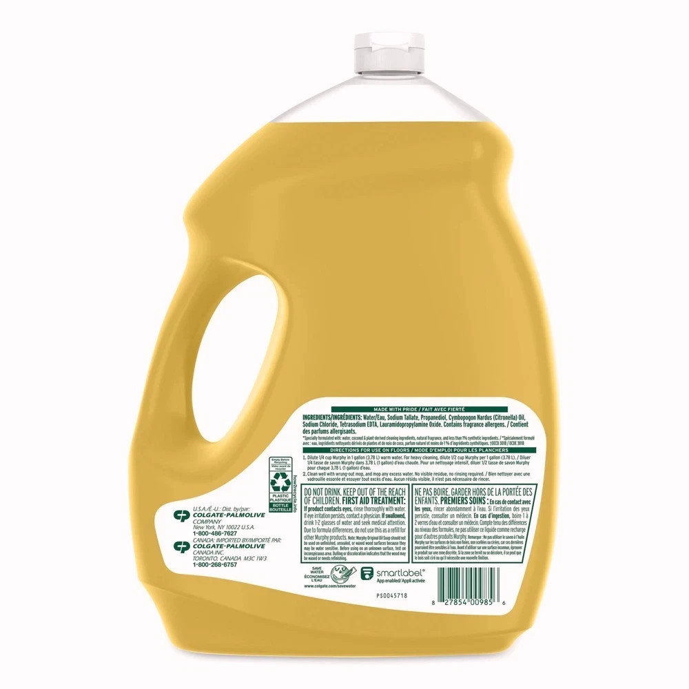 Murphy Oil Soap 61035074EA 145 oz. Bottle Oil Soap – Citronella Oil Scent New