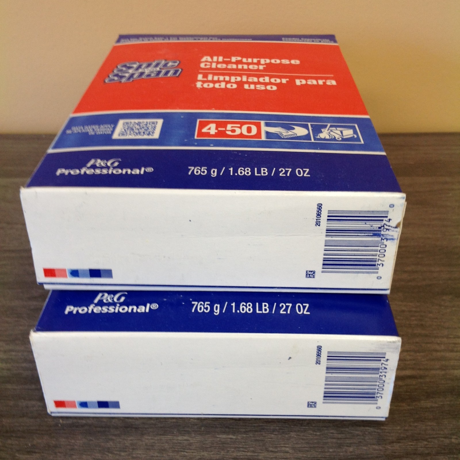 Lot of 2 Boxes Spic and Span 31973EA 27 oz. Box All-Purpose Floor Cleaner New