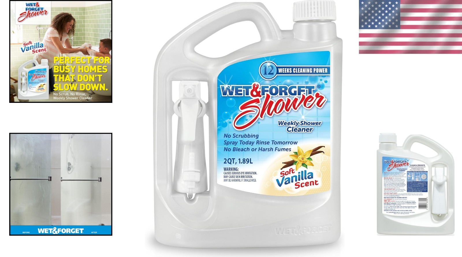64 Oz Bleach-Free Shower Cleaner – Weekly Maintenance with No Scrubbing Needed