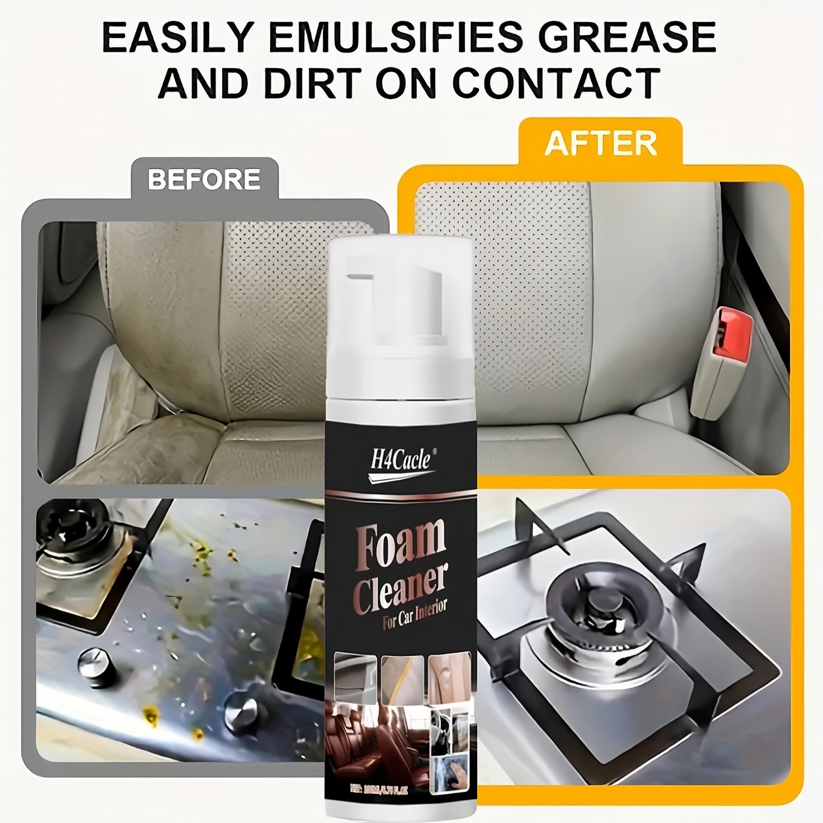 Multipurpose Foam Cleaner Spray Car Interior Kitchen 100ml Deep Clean Remover