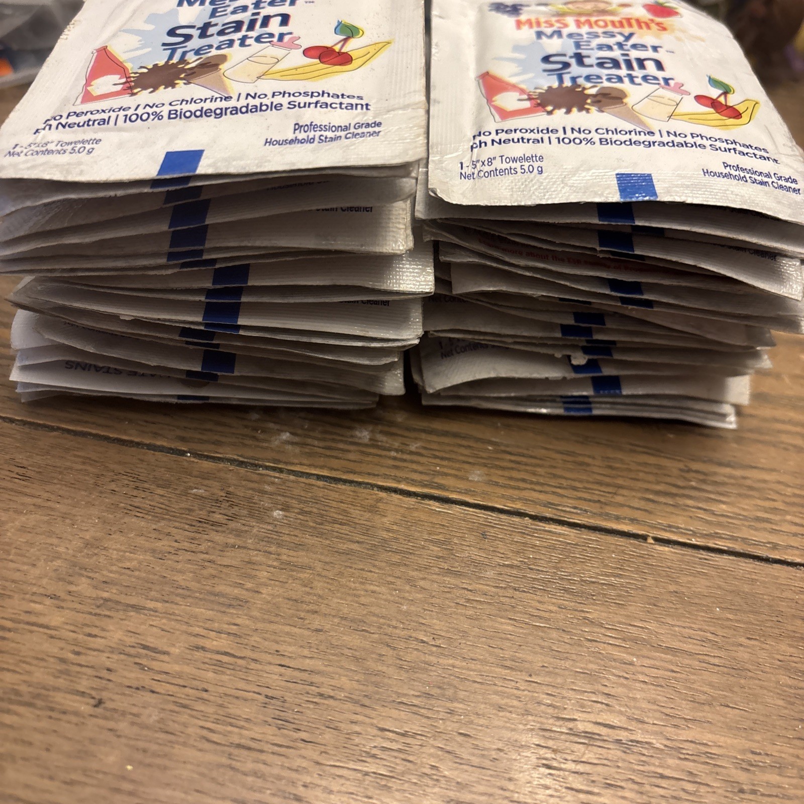 Messy Eater Stain Treater Wipes – 40 Individual Stain Remover Wipes 5X8