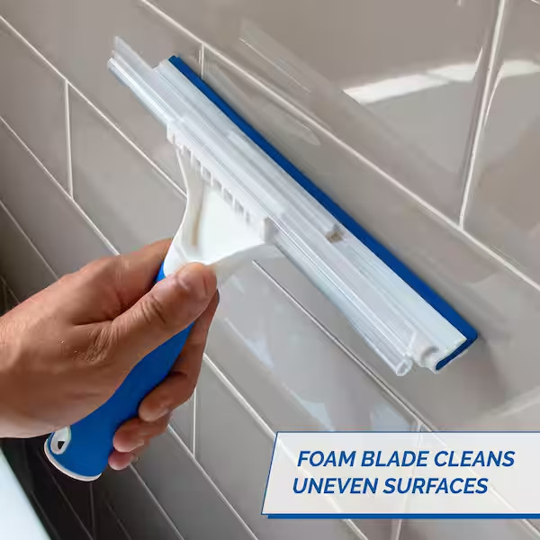 10 Inch Glass and Tile Squeegee Dual Blade Bathroom Shower Cleaner Tool