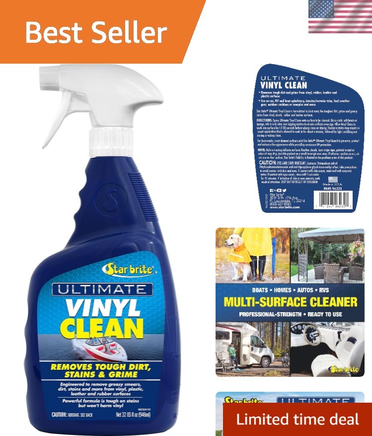 Vinyl Clean Spray 32 Oz – All-in-One Cleaner for Rubber, Leather & Plastic