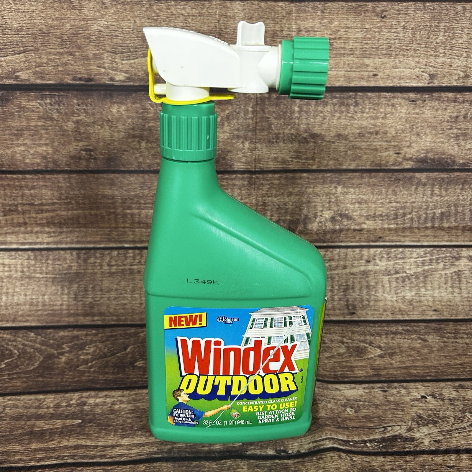 Vintage Windex Outdoor Window Glass Concentrate 32 Oz 1997 Mostly Full