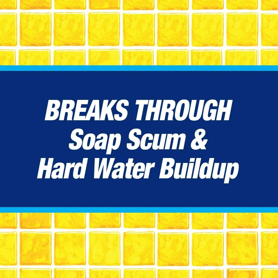 Scrub Free Total Bathroom Cleaner with OxiClean Lemon Scent 32oz Powerful Stain