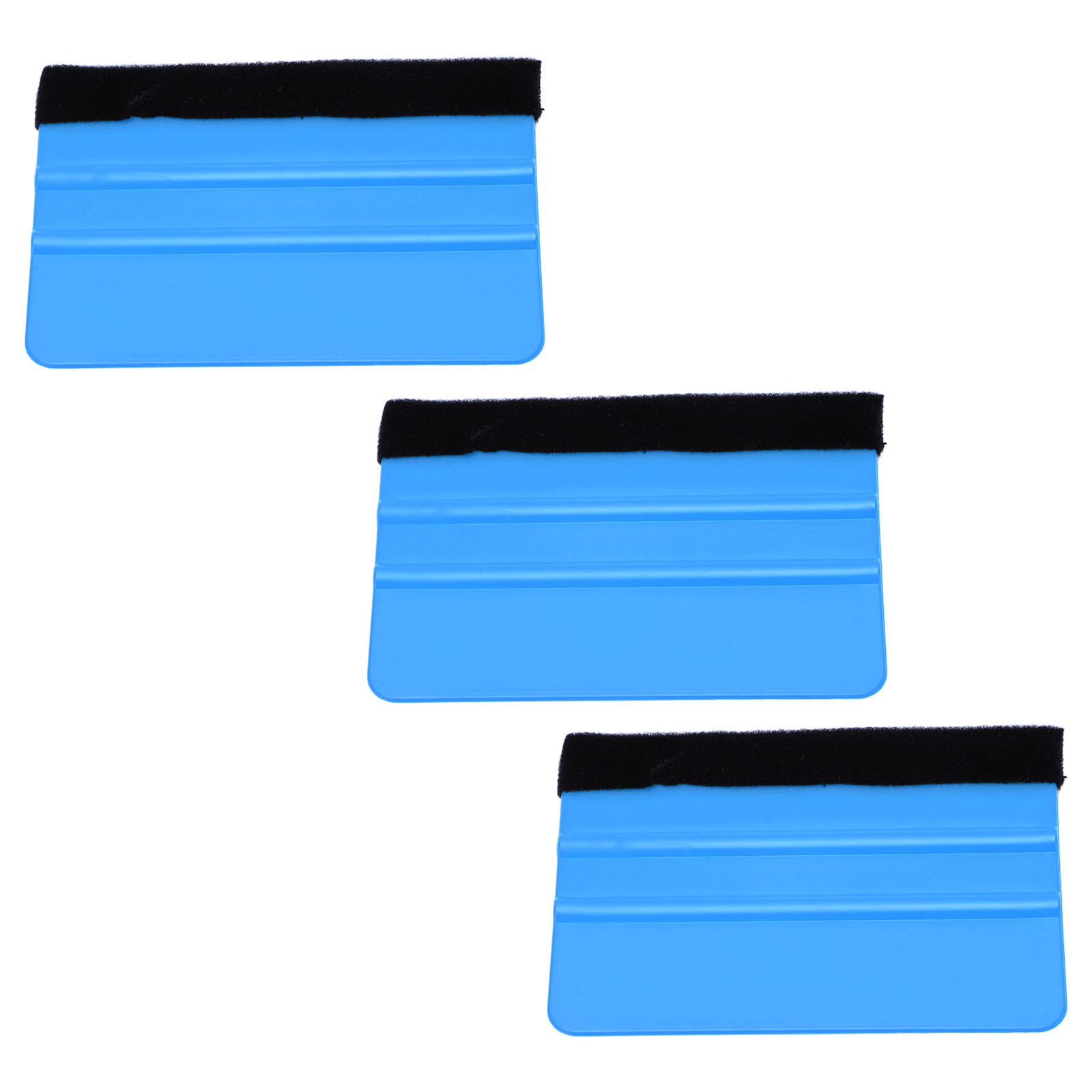 10 X Car Vinyl Scraper Scratch Resistant Professional Vinyl Felt Squeegee Blue