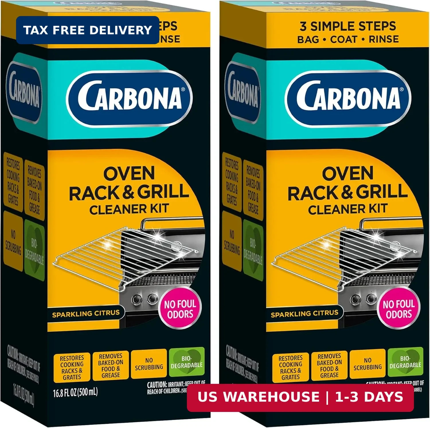 Carbona Oven Rack & Grill Cleaner | Eliminates Thick Grease & Build-Up | Griddle