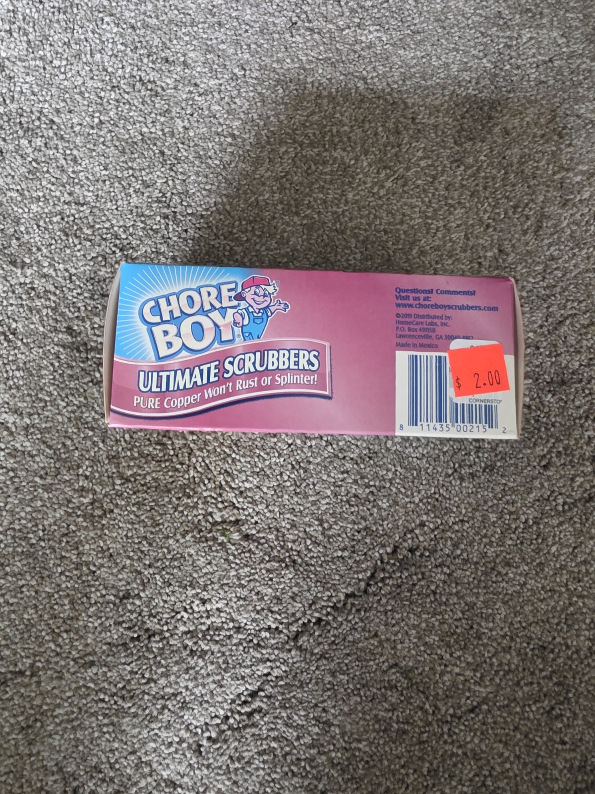Chore Boy Ultimate Scrubbers Copper Scouring Pad 2 Pack Brand New In Box Sealed