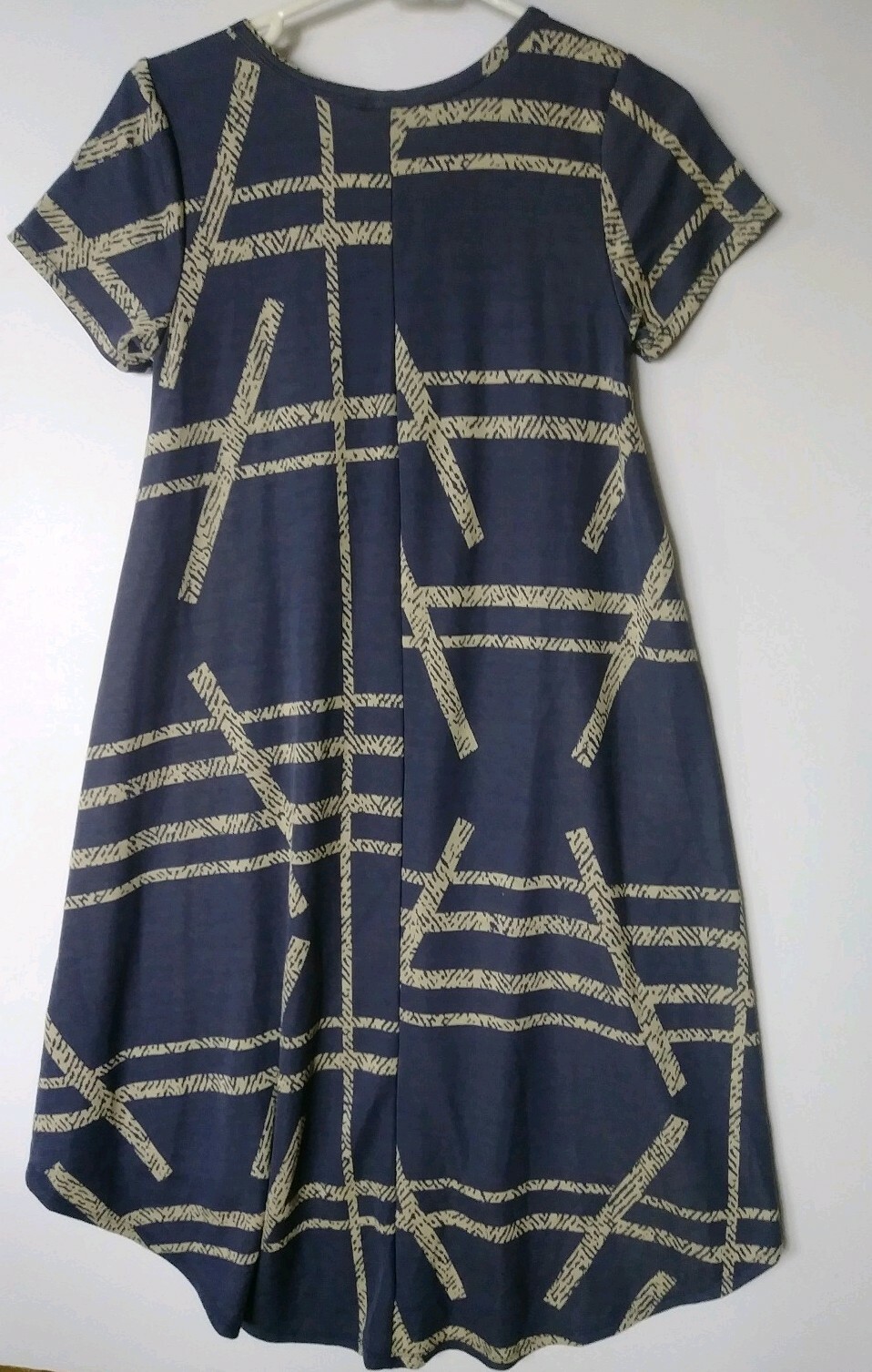 LULAROE XXS SHORT SLEEVES BLUE CREAM DRESS NEW NO TAGS