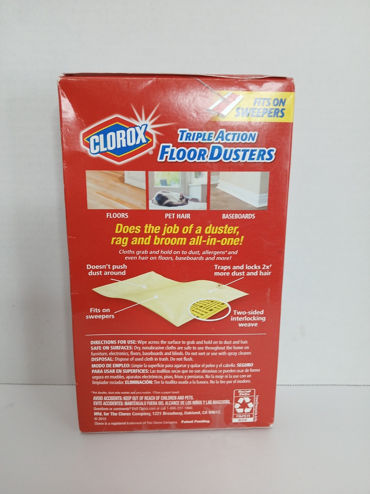 Clorox Triple Action Floor Dusters Open Box Sweeper Wipes Bleach 23 Clothes