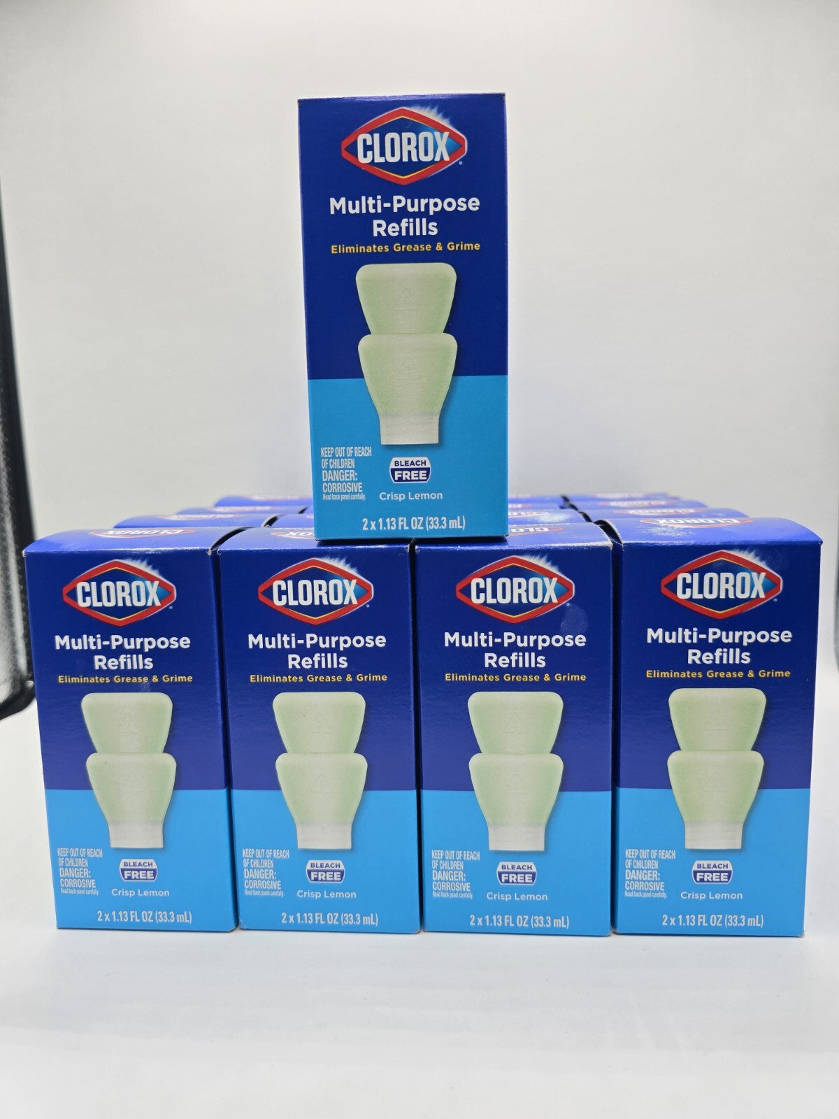 Lot Of 17 Clorox Multi-Purpose Cleaner Refills 2 pack Crisp Lemon New in Box