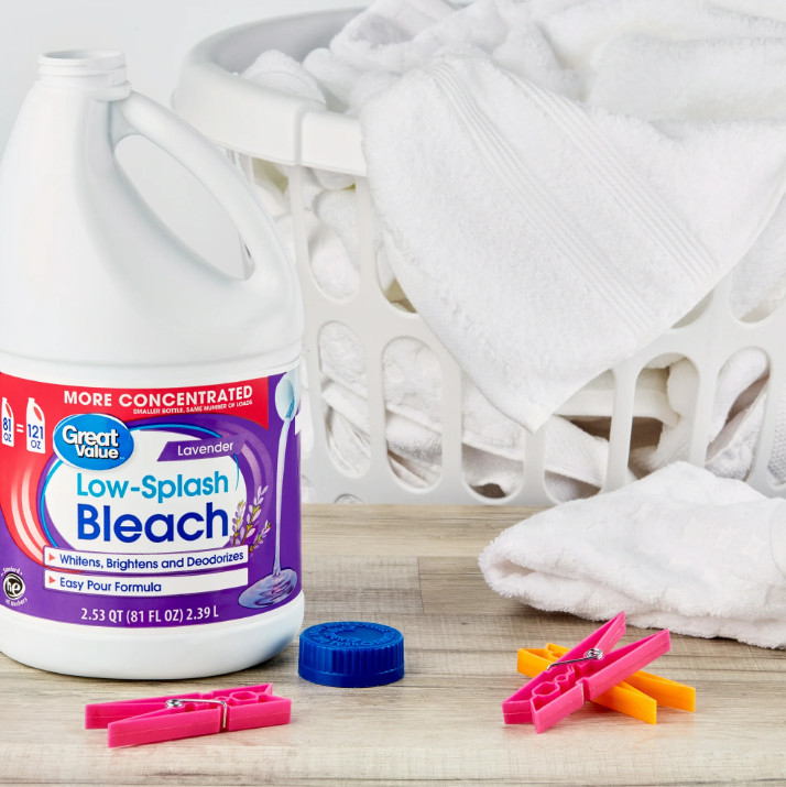 (3 pack) Great Value Low-Splash Bleach, Lavender, 81 fl oz