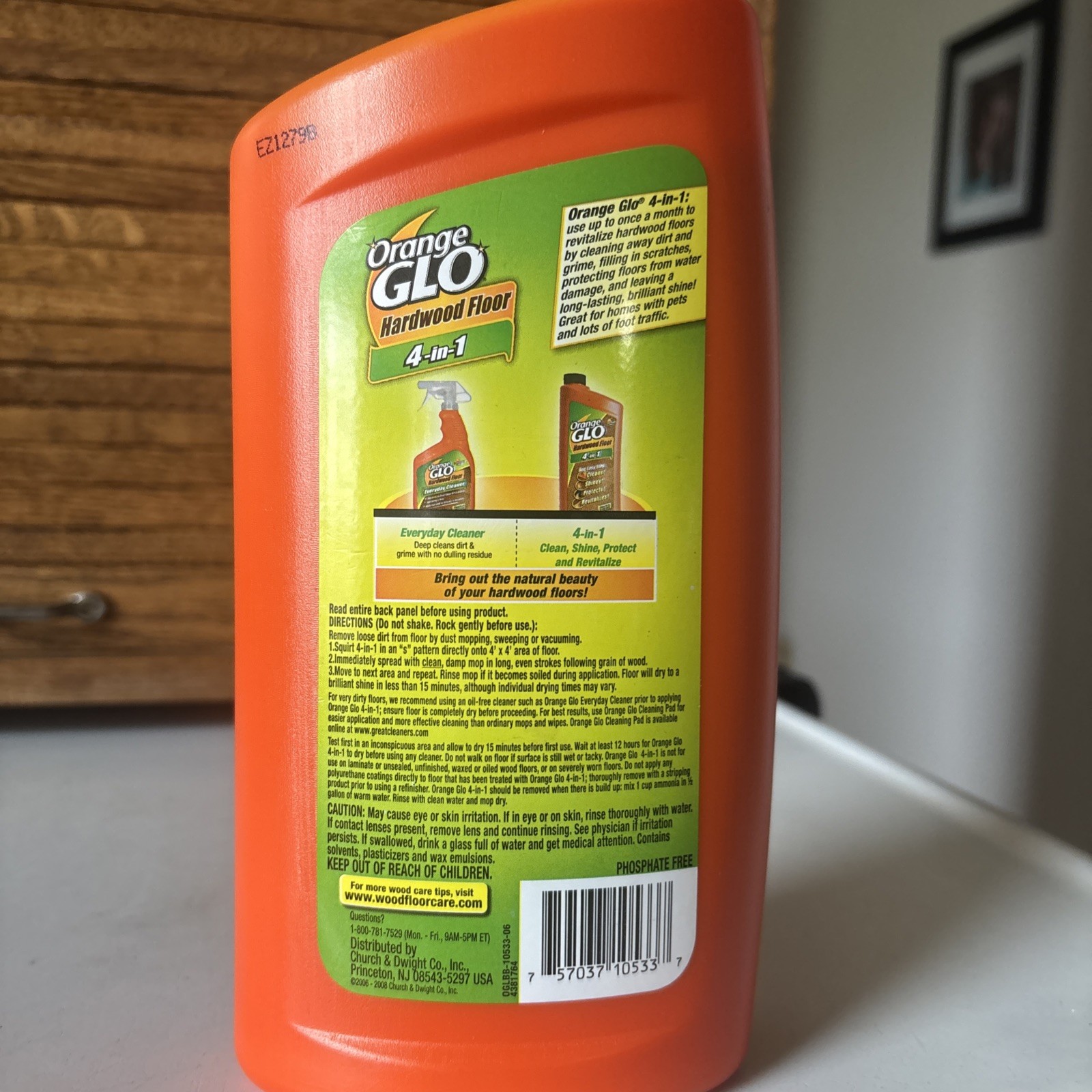Orange Glo 4-in-1 Monthly Polish Hardwood Floor Shine & Protect 32oz – New