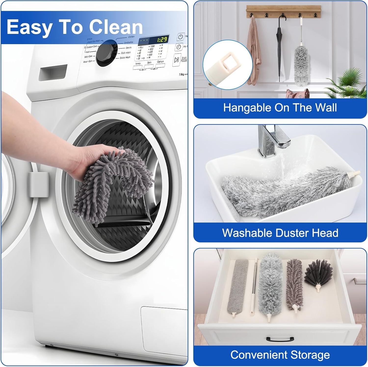 Flexible Microfiber Duster – Scratch-Resistant