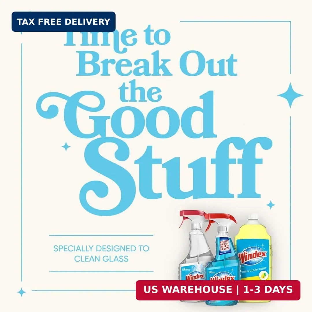 Windex Refill Glass and Window Cleaner Bottle, Bottle Made from 100% Recycled Pl