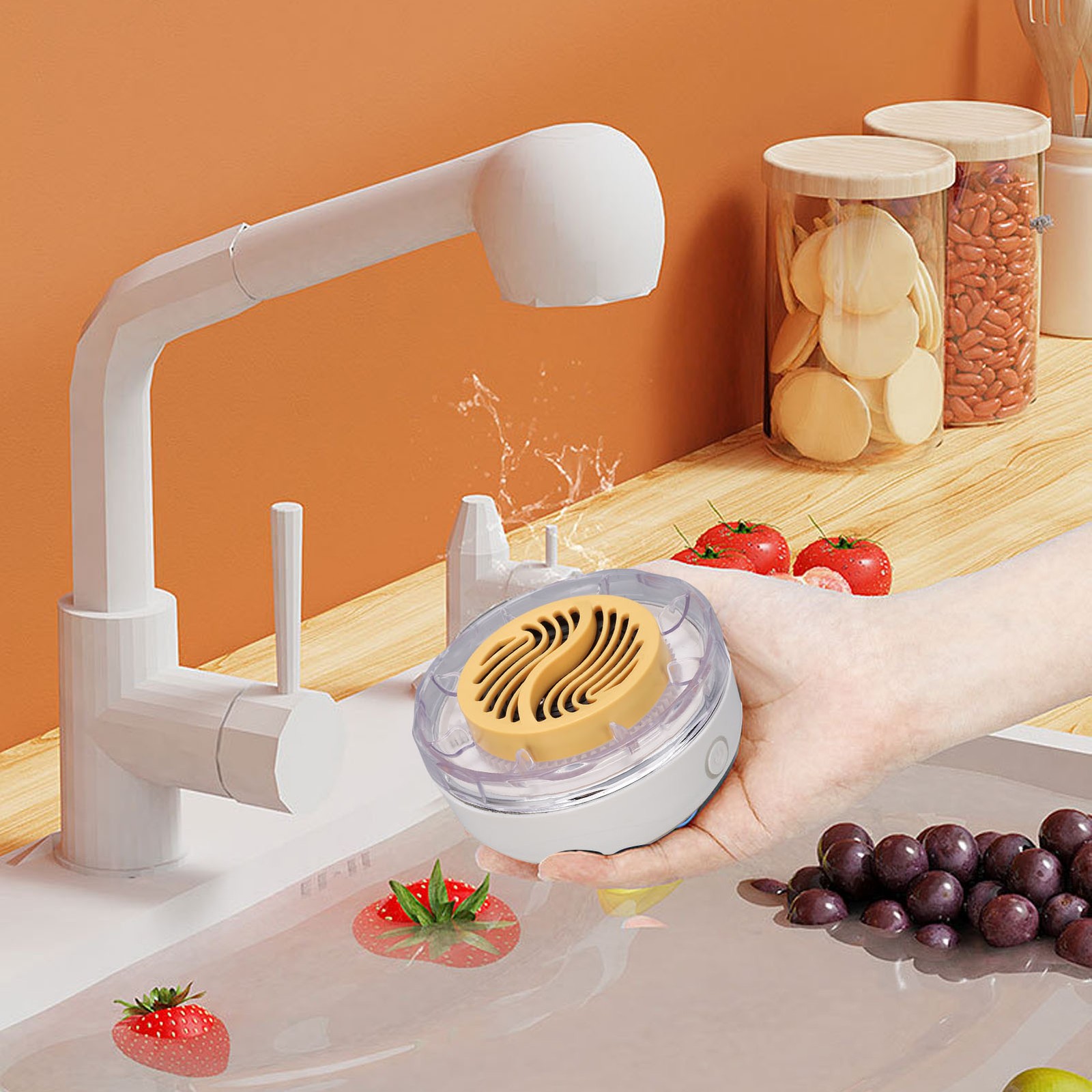 Cordless Electric Fruit Cleaner For Safe Food Preparation At Home YUQV