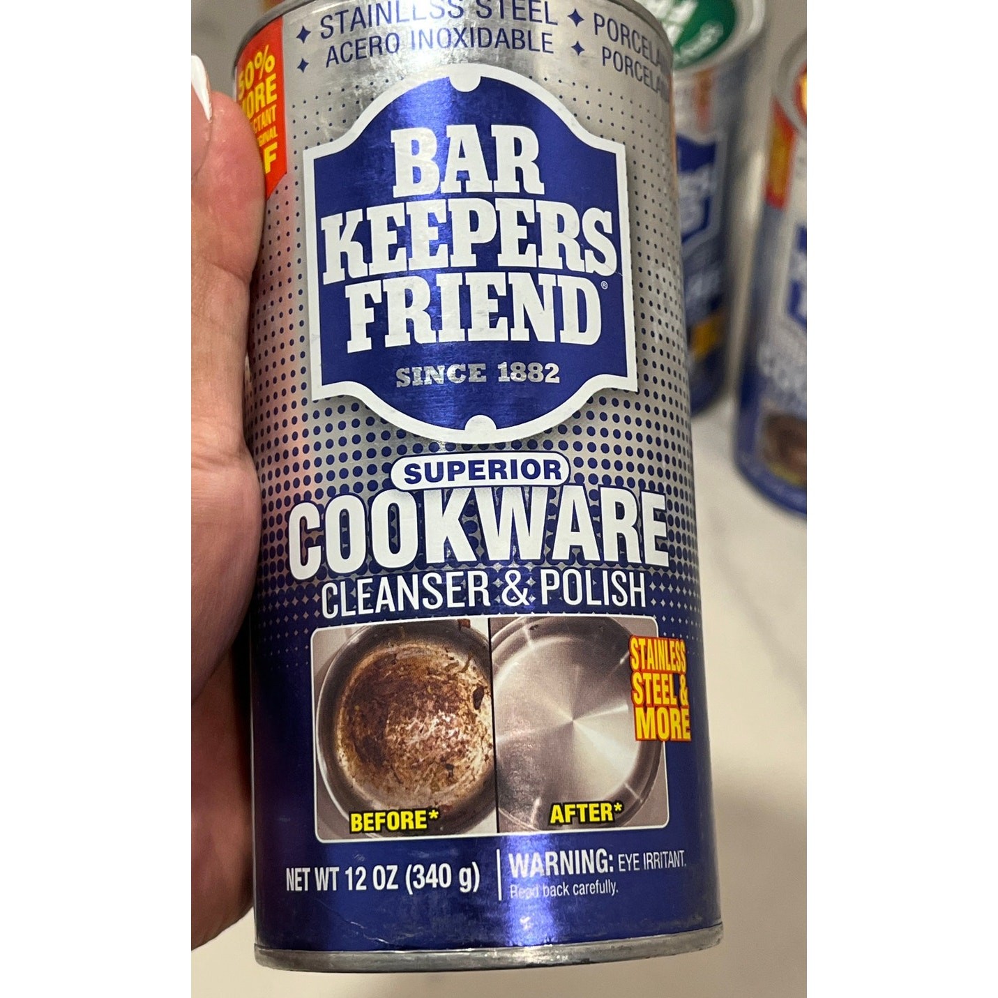 Bar Keepers Friend Superior Cookware Cleanser Polish Cleaner Powder-4 Pack