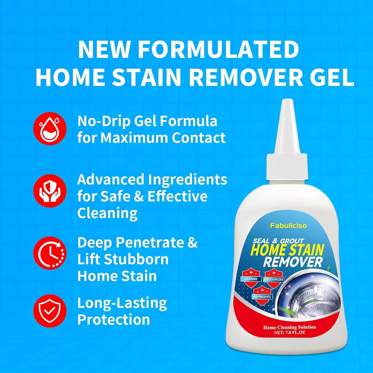 Home Stain Remover Gel – Stubborn Stain Cleaner No Harsh Scrubbing Required (Fro
