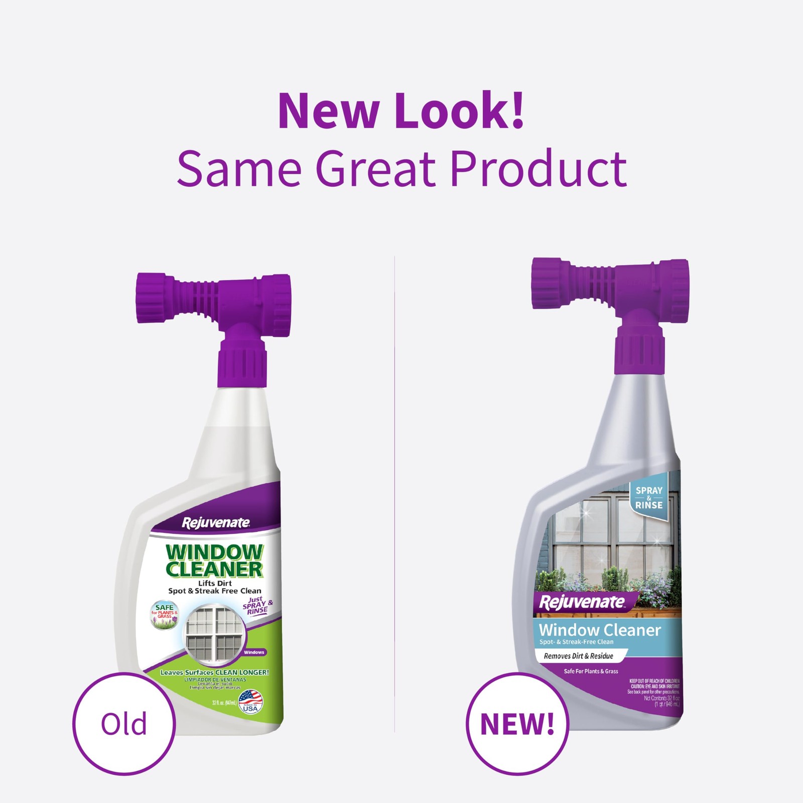 Rejuvenate High Performance Outdoor Window Spray And Rinse Cleaner Hose End