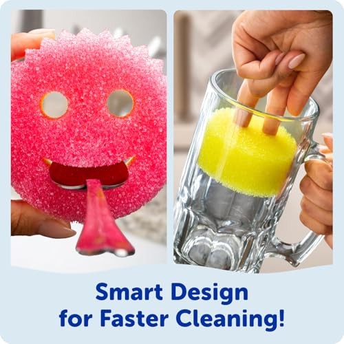 Scrub Daddy & Scrub Mommy Cleaning Sponges 8 Pack Scratch-Free Dish Scrubber Set