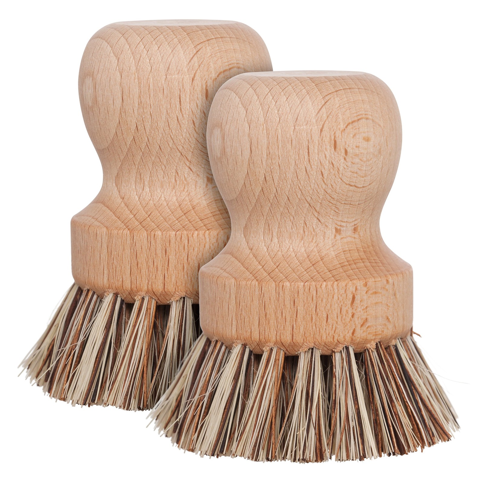 Redecker Pot Brush, Union Fiber, 2-Pack Heavy Duty Scrub Brushes for Pots, Ca…