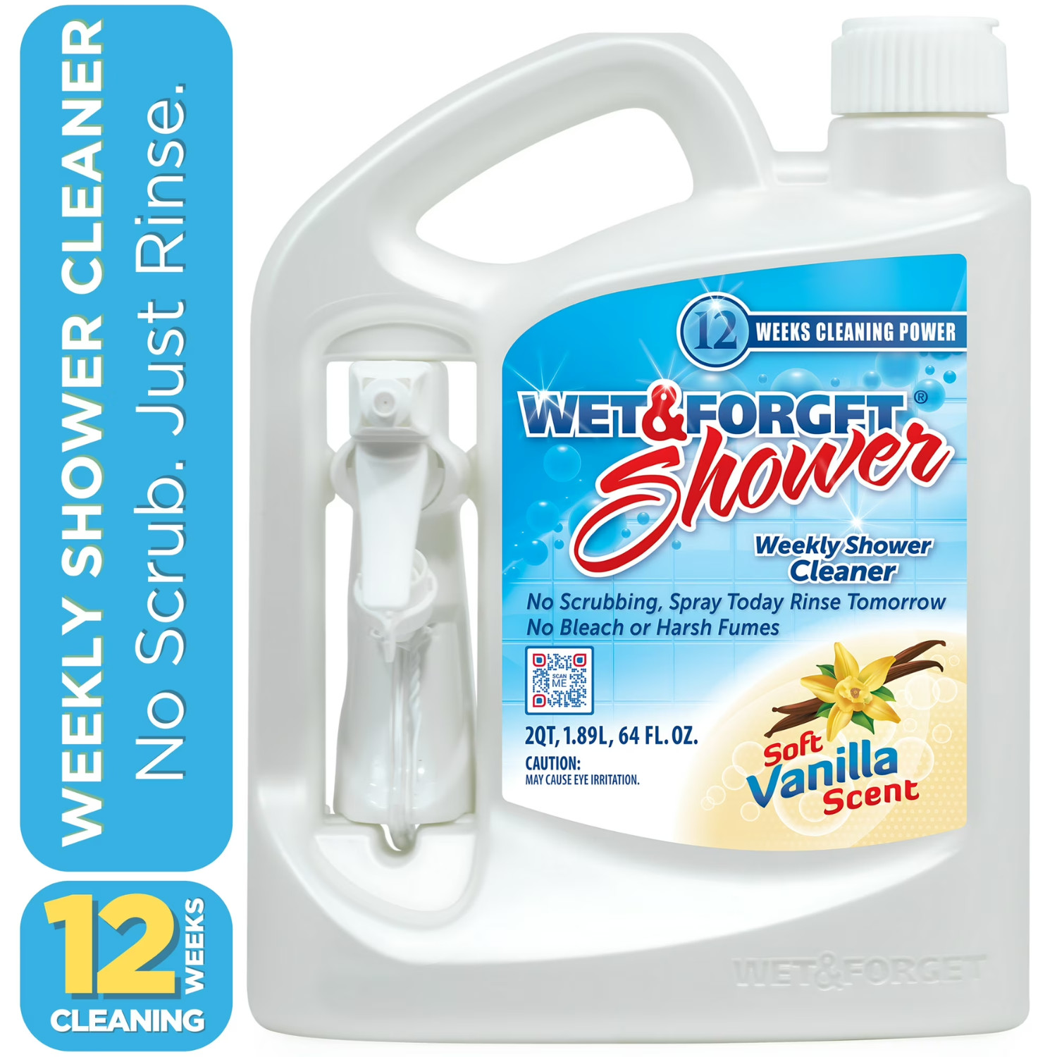 Wet Forget Shower Cleaner Weekly Cleaning Formula Vanilla 64 fl oz