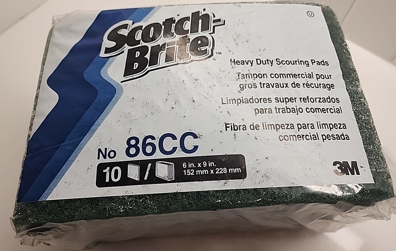 Scotch-Brite Heavy Duty Scouring Pad 86CC 6″ x 9″ Green 10 Pack Scotch Brite 3M
