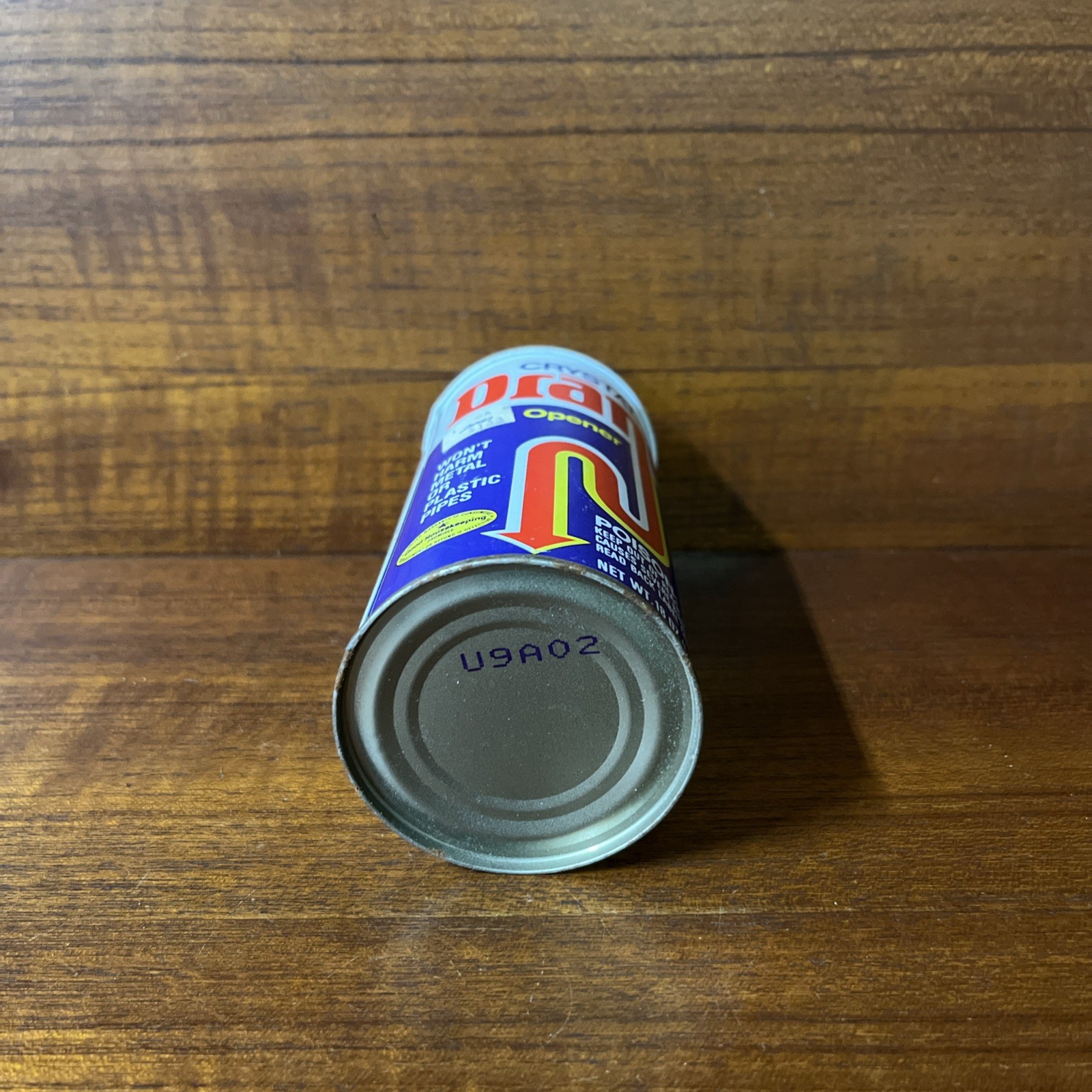 Vintage Drano CRYSTAL Drain Opener 18 oz Metal Can Clog Remover New Full