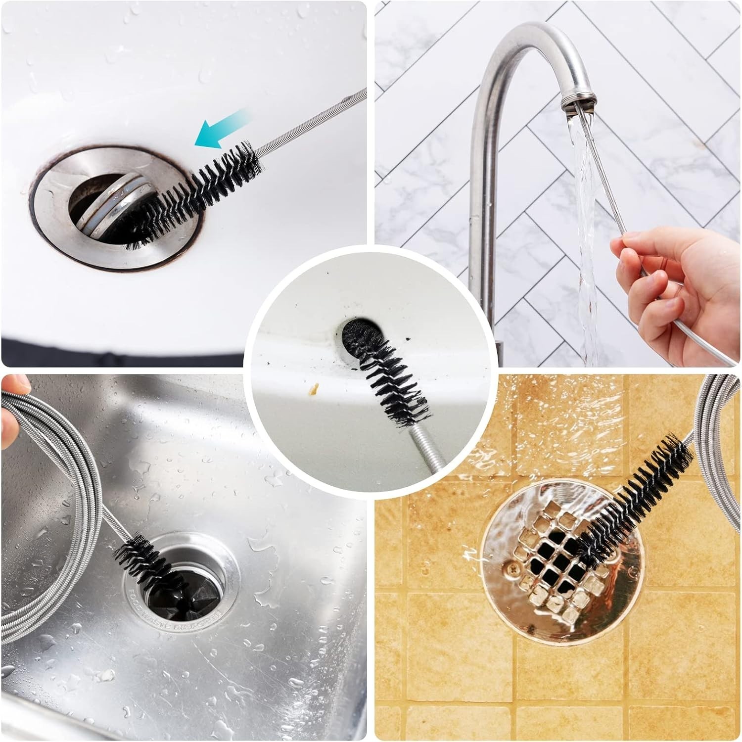 Stainless Steel & Nylon 67″ Drain Cleaning Brush – Effortless Pipe Maintenance