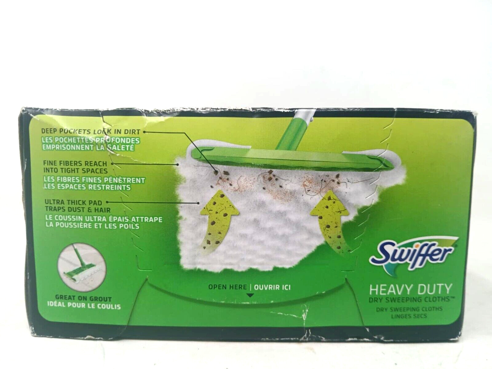 SWIFFER Heavy Duty Dry Sweeping Cloths Mop Pad Refills 10 Ct