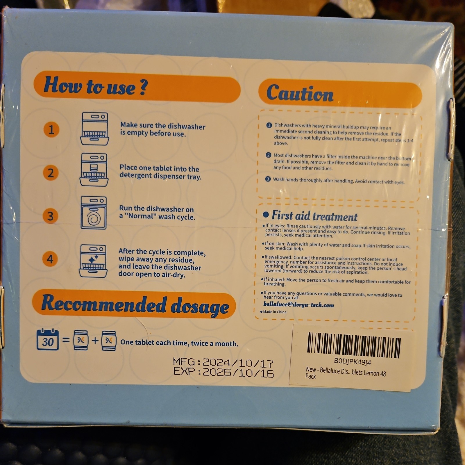Dishwasher Cleaner Tablets Deodorizer Pods-24 2x Pack Deep Cleaning Dish Washer
