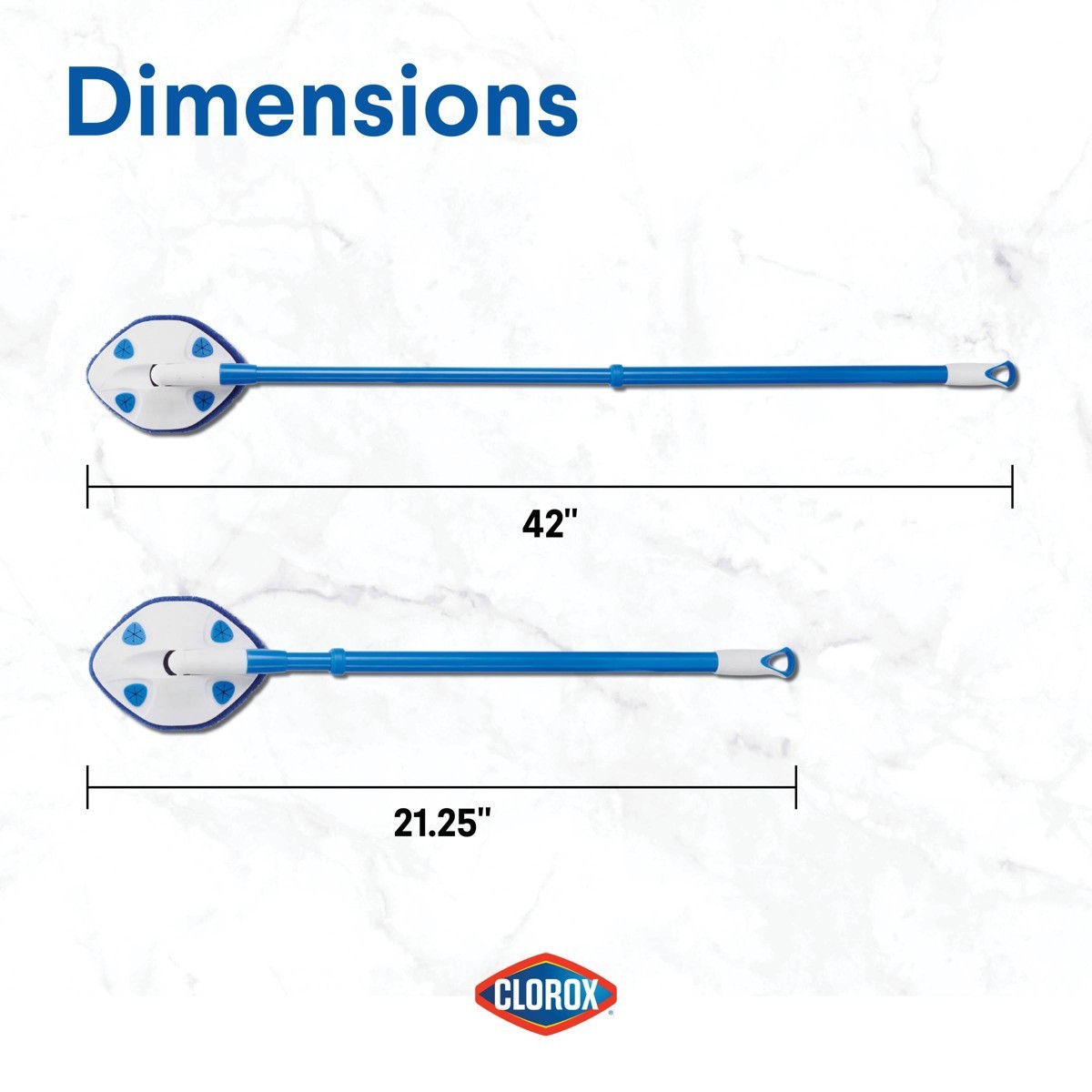 Clorox 42 Inch Bathroom Scrubber – Tub & Tile, Max Reach, Heavy-Duty Refill