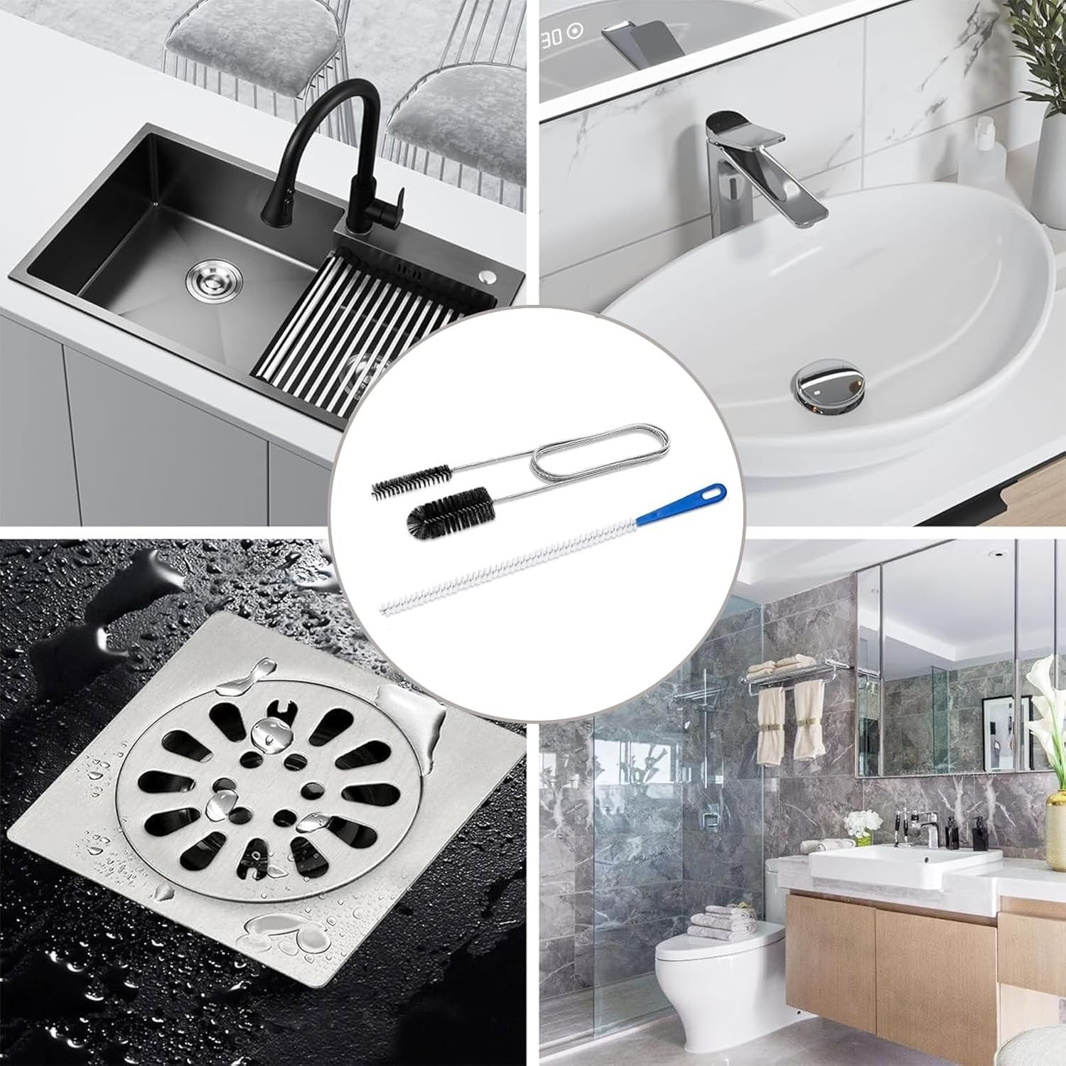 High-Quality 61” Flexible Drain Brush & 17.7” Sink Unblocker – Easy Cleaning