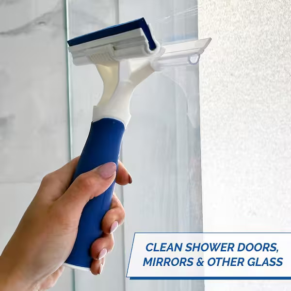 10 Inch Glass and Tile Squeegee Dual Blade Bathroom Shower Cleaner Tool