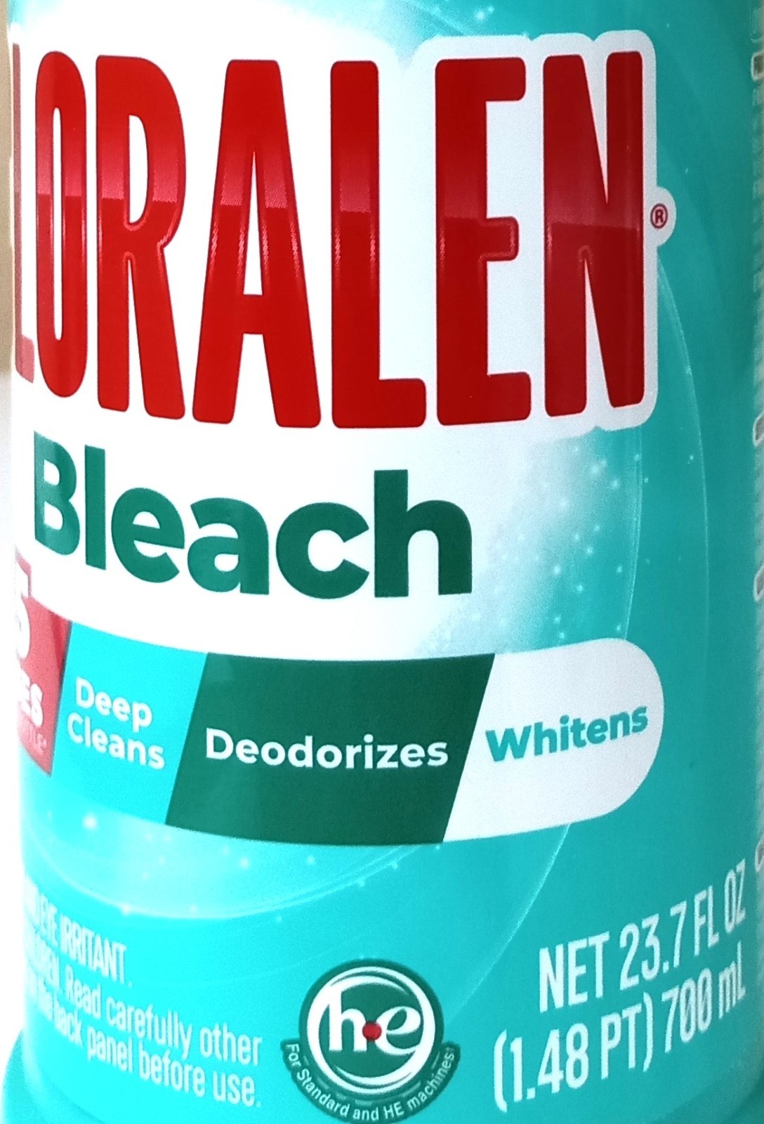 4 PACK- Deep Cleaning, Deodorizing & Whitening Liquid Bleach 23.7 Oz (Each)