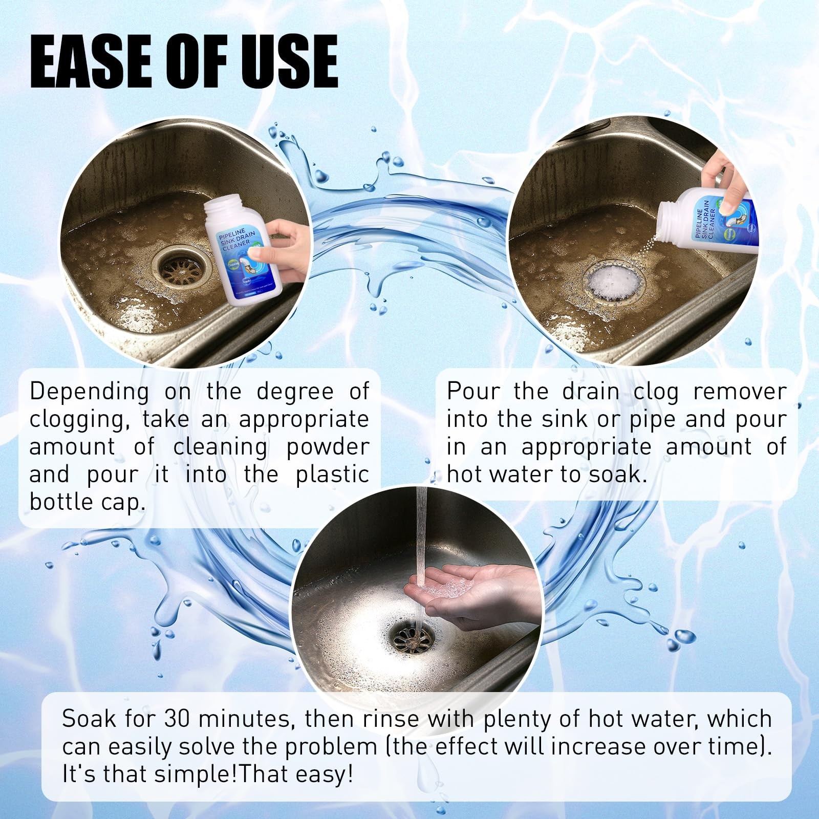 Pipeline Dredging Agent Sink Drain Cleaner 350ml – Powerful Quick Cleaning Dr…