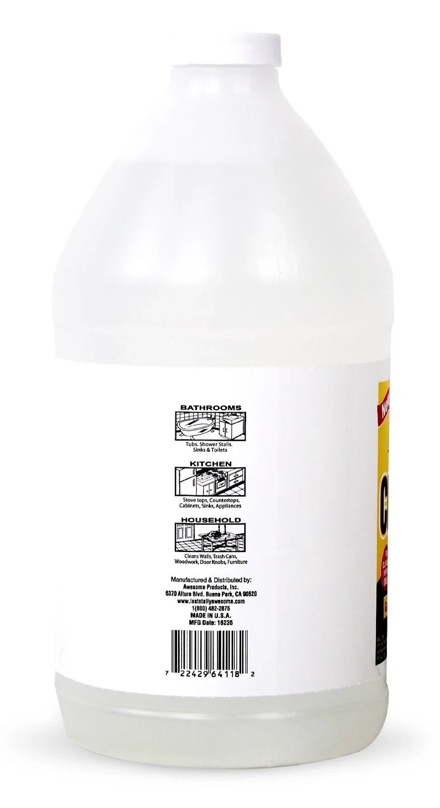 LA’s Totally Awesome Streak Free Cleaning Vinegar, each 64oz (Pack of 2)