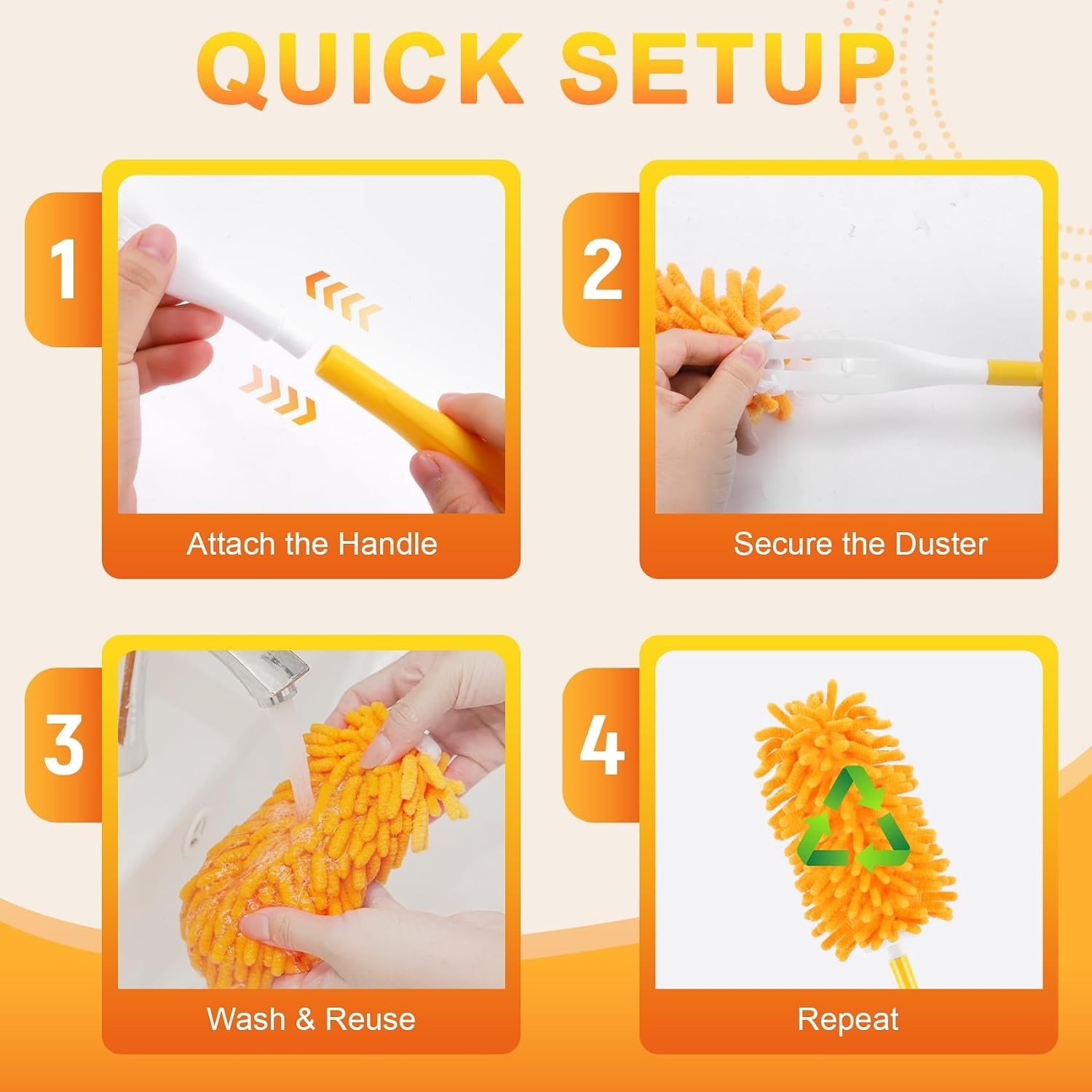 Ultimate 5-Pack Swiffer Duster Refill Kit – Reusable, Lightweight & Eco-Friendly