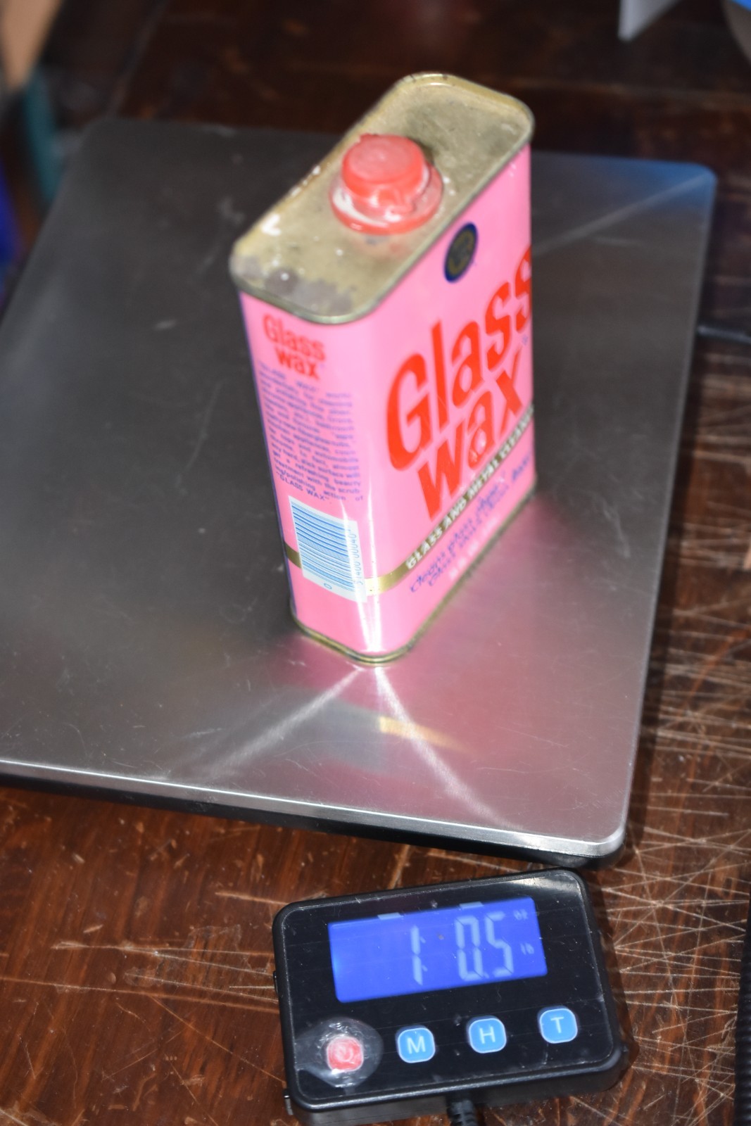 2 cans Vtg Gold Seal Glass Wax Can ~33% and 80% full