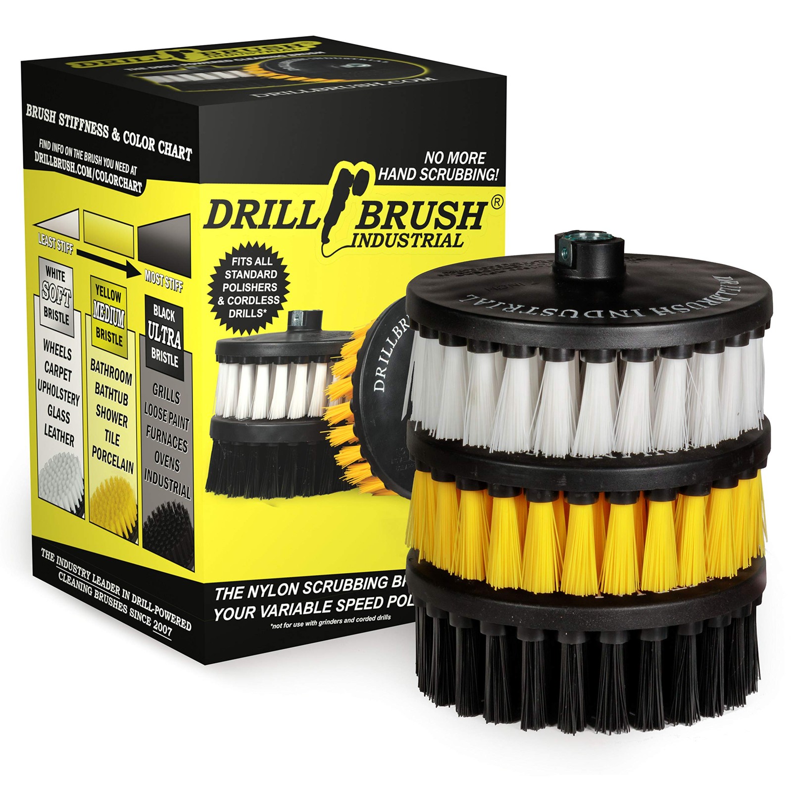 7 Inch Variety Cleaning Kit for Variable Speed Polisher – Big Cleaning Brushe…