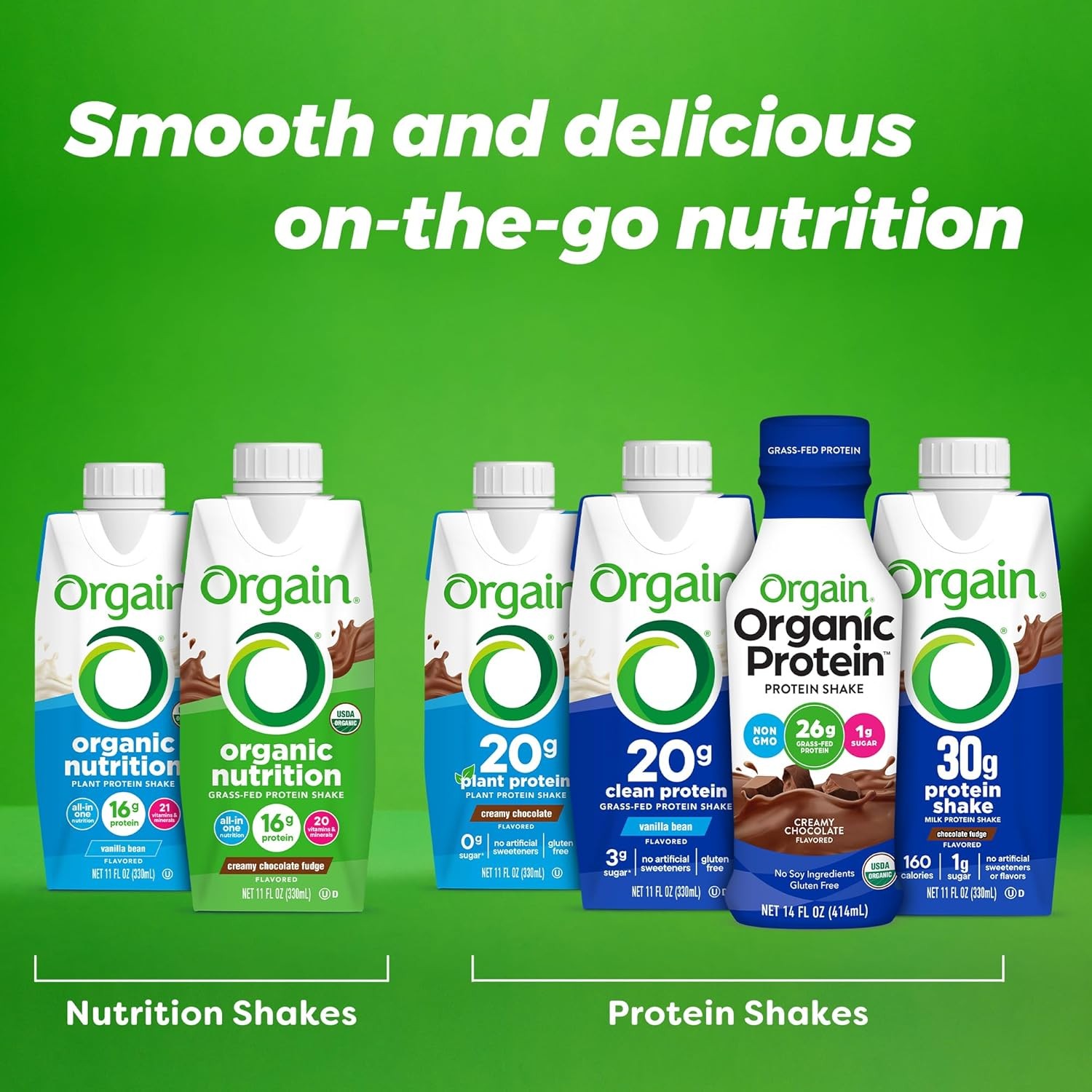 Orgain Organic Protein Shake, Grass Fed Dairy, Creamy Chocolate – 26g High Pro