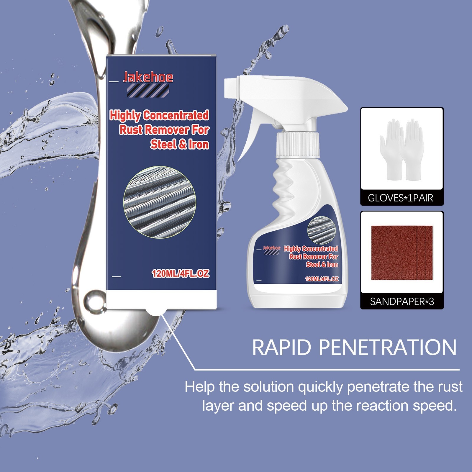 Highly Concentrated Rust Remover For Steel&Iron 120ml -Powerful Rust Remover