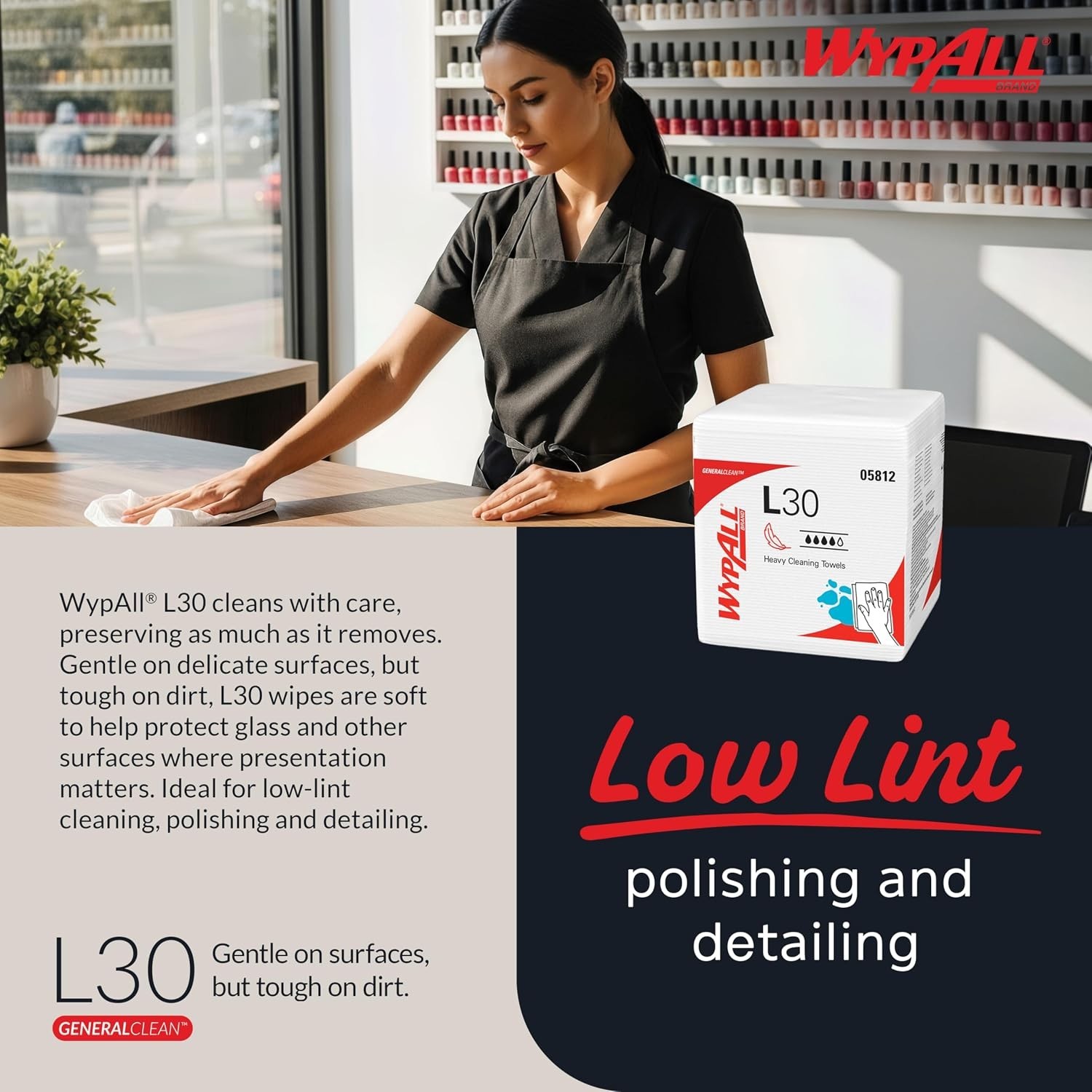 GeneralClean L30 Heavy Duty Cleaning Wipes: 12 Packs of 90 Strong, Soft Sheets