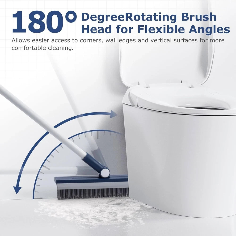 Grout Brush with Long Handle, Grout Cleaner Brush for Tile Floors, Stiff Bris…