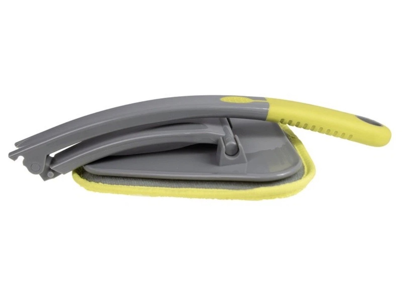 Windshield Cleaning Wand Pivoting Head 19In Reach Streak Free Microfiber New