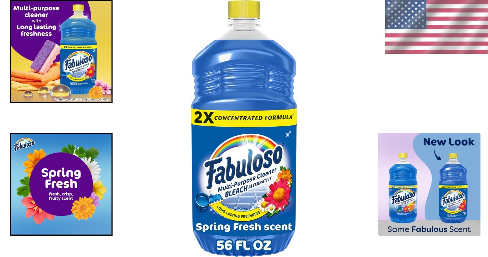 Spring Fresh 2X Concentrated Multi-Purpose Cleaner – 56 oz Powerful Formula