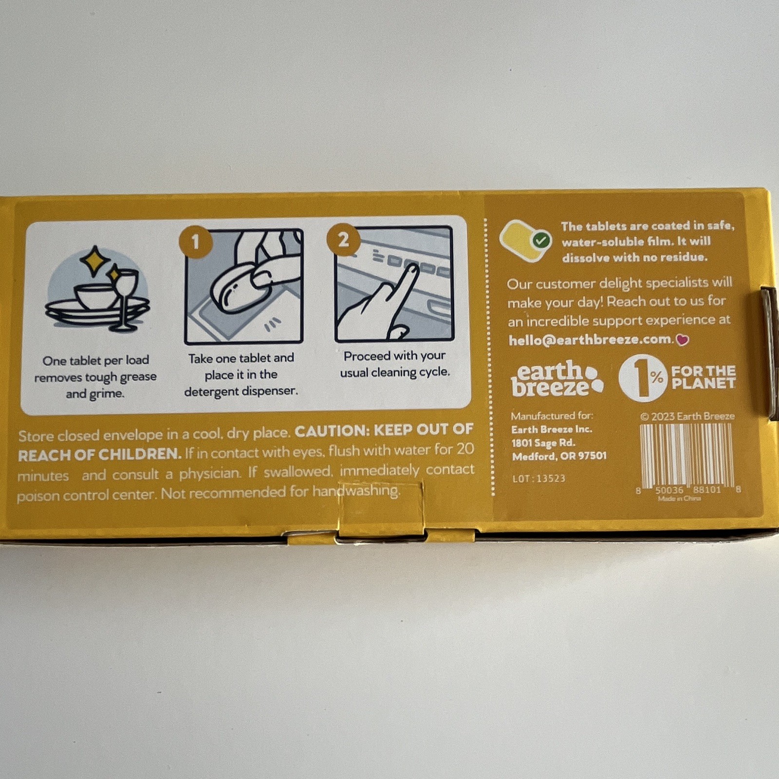 Earth Breeze Power Pebbles Dishwasher Tablets Lemon Citrus, 30 Count No Plastic